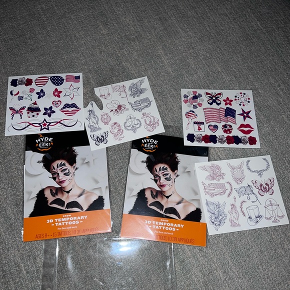 Temporary tattoo bundle; minimalist looks and Fourth of July - Picture 10 of 11